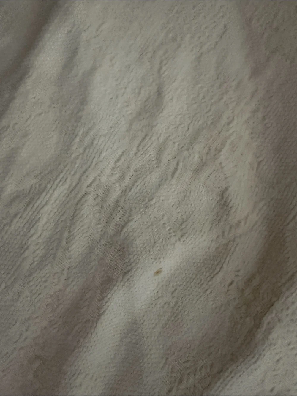 VTG Bates Queen Elizabeth Cream Matelasse Fringe Bedspread 90 x 104